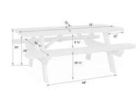 3' x 6' Garden Poly Picnic Table