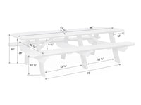 3' x 8' Garden Poly Picnic Table