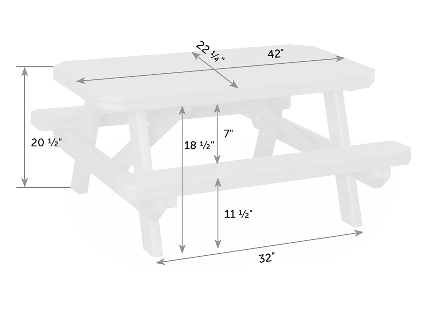 Child's Poly Picnic Table
