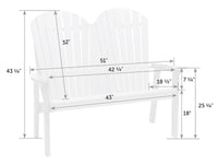 SeaAira Poly Adirondack Bench