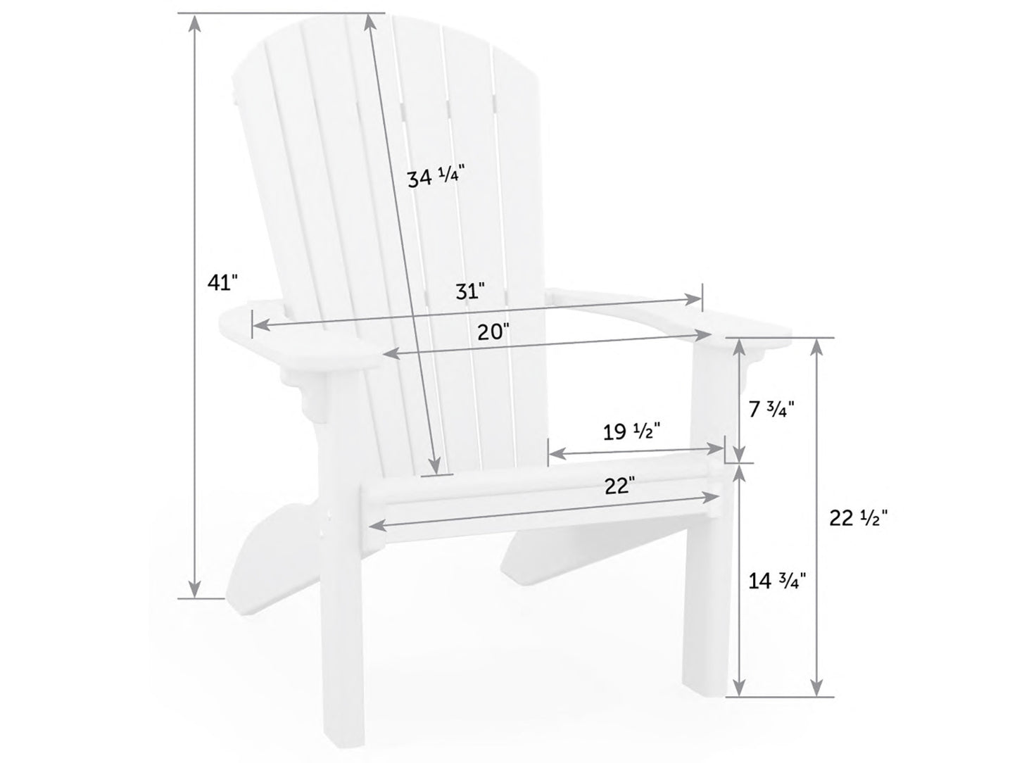 SeaAira Poly Adirondack Chair