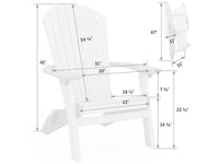 SeaAira Poly Folding Adirondack Chair