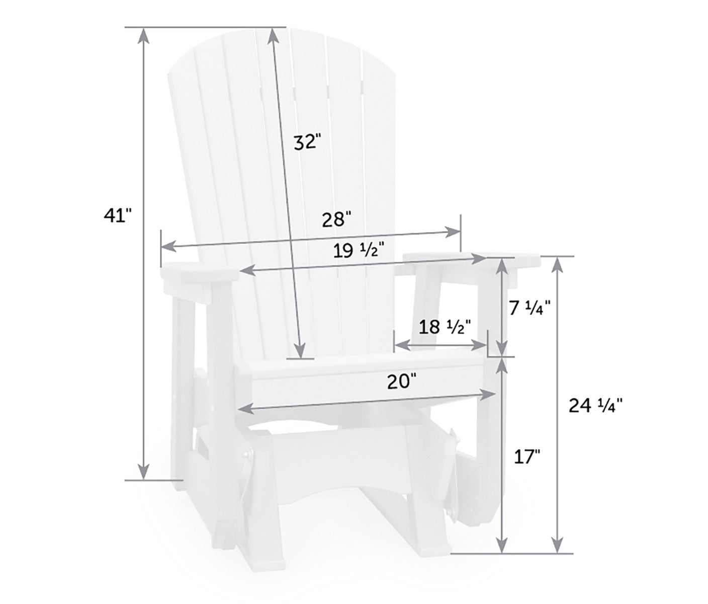 SeaAira Poly Adirondack Glider