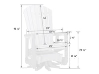 SeaAira Poly Adirondack Swivel Glider