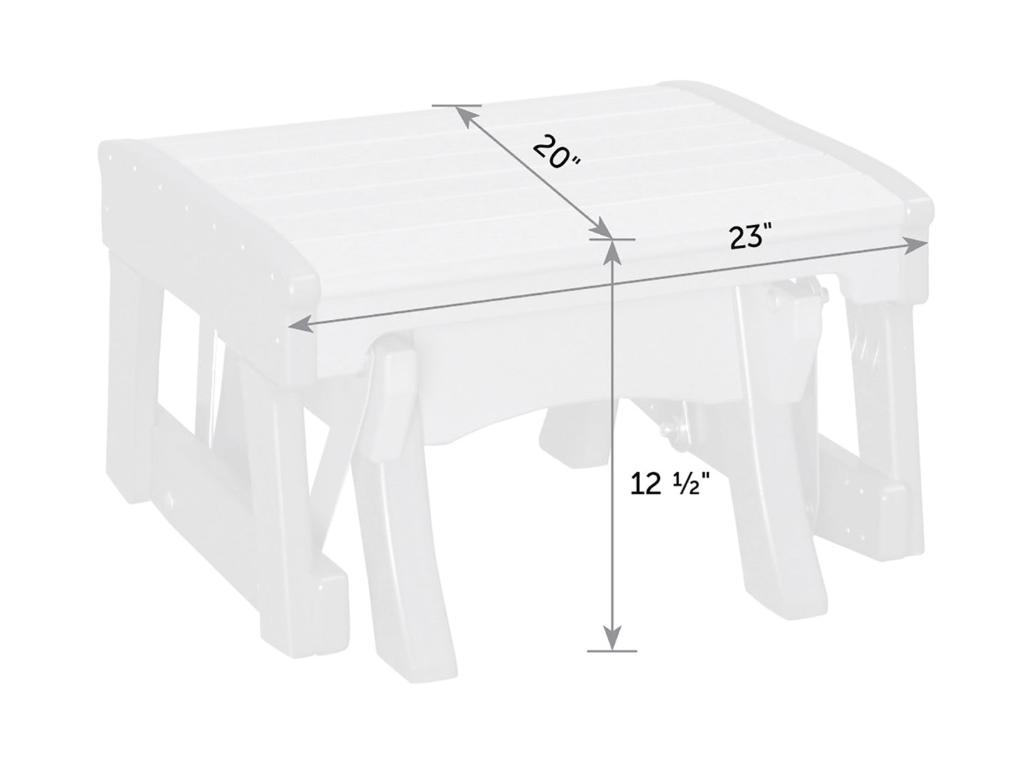 SeaAira Gliding Poly Ottoman