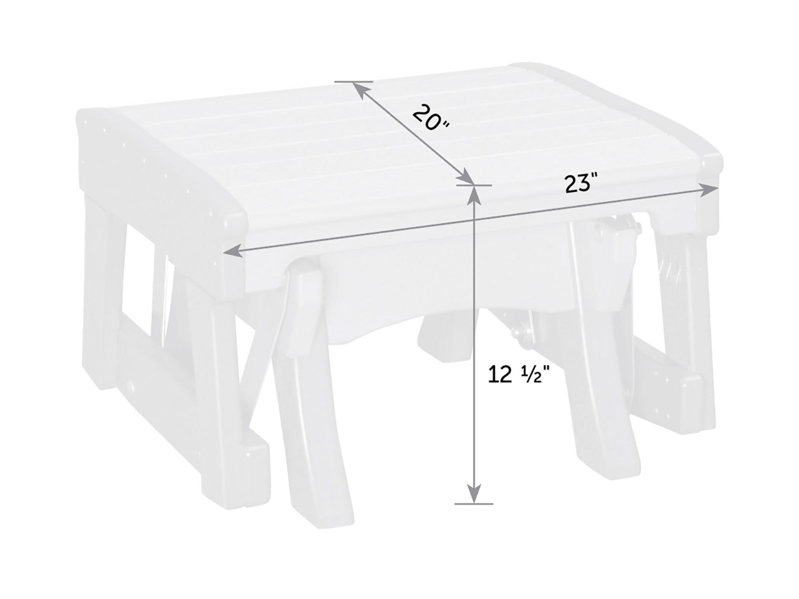 SeaAira Gliding Poly Ottoman