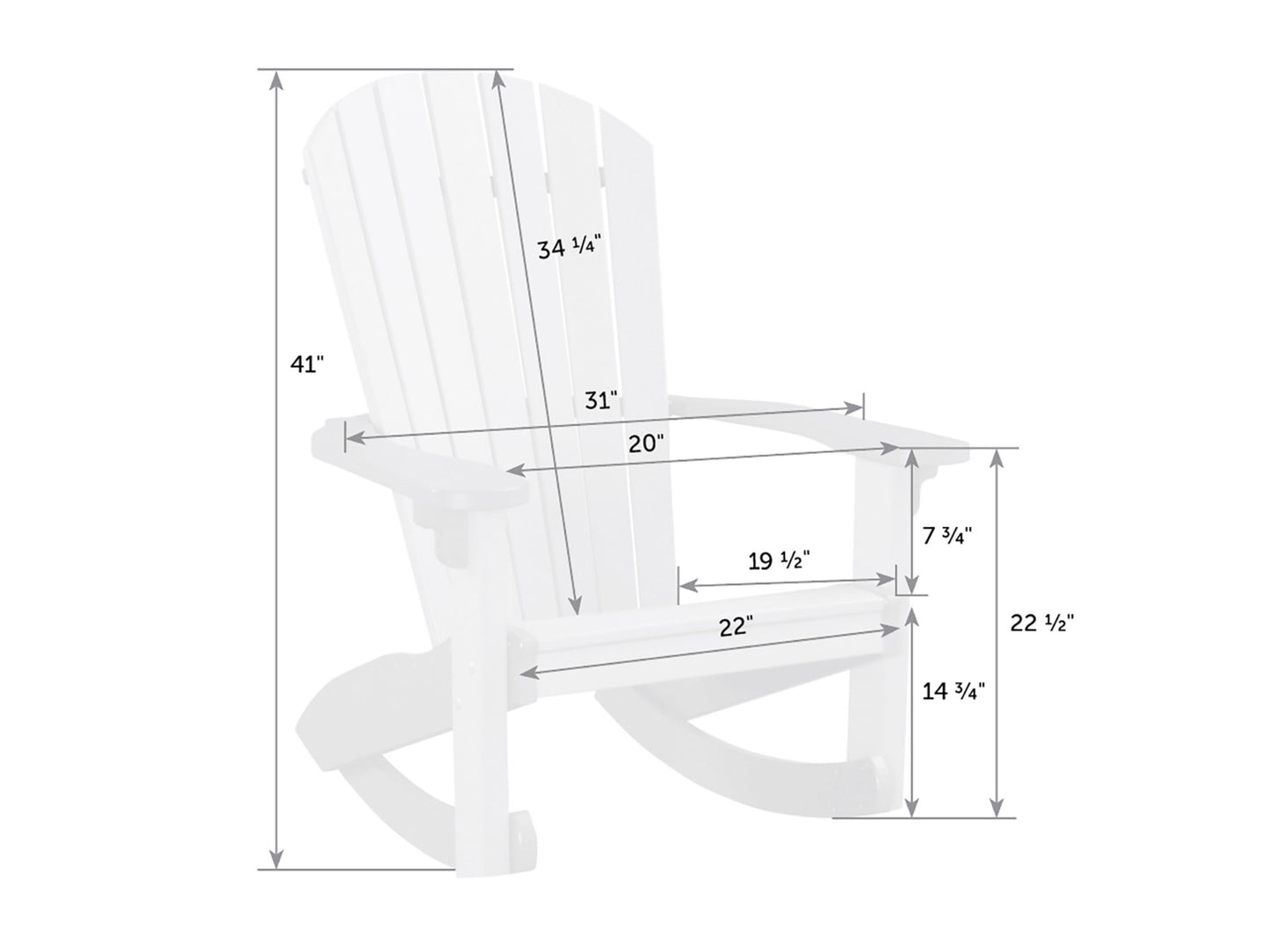SeaAira Poly Adirondack Rocker