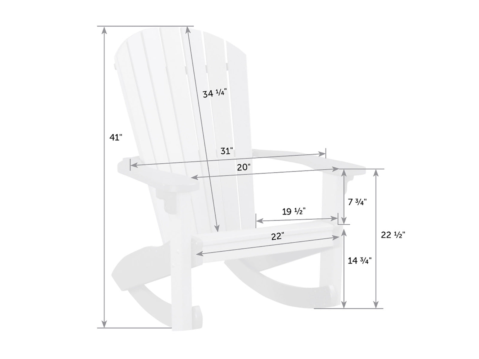 SeaAira Poly Adirondack Rocker