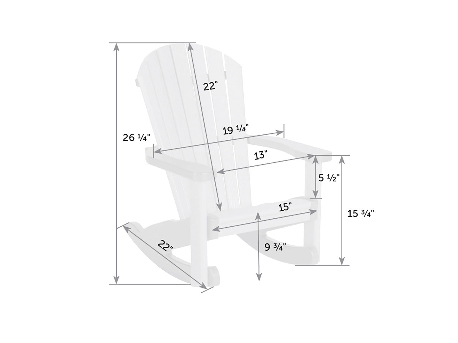 SeaAira Poly Child's Adirondack Rocker