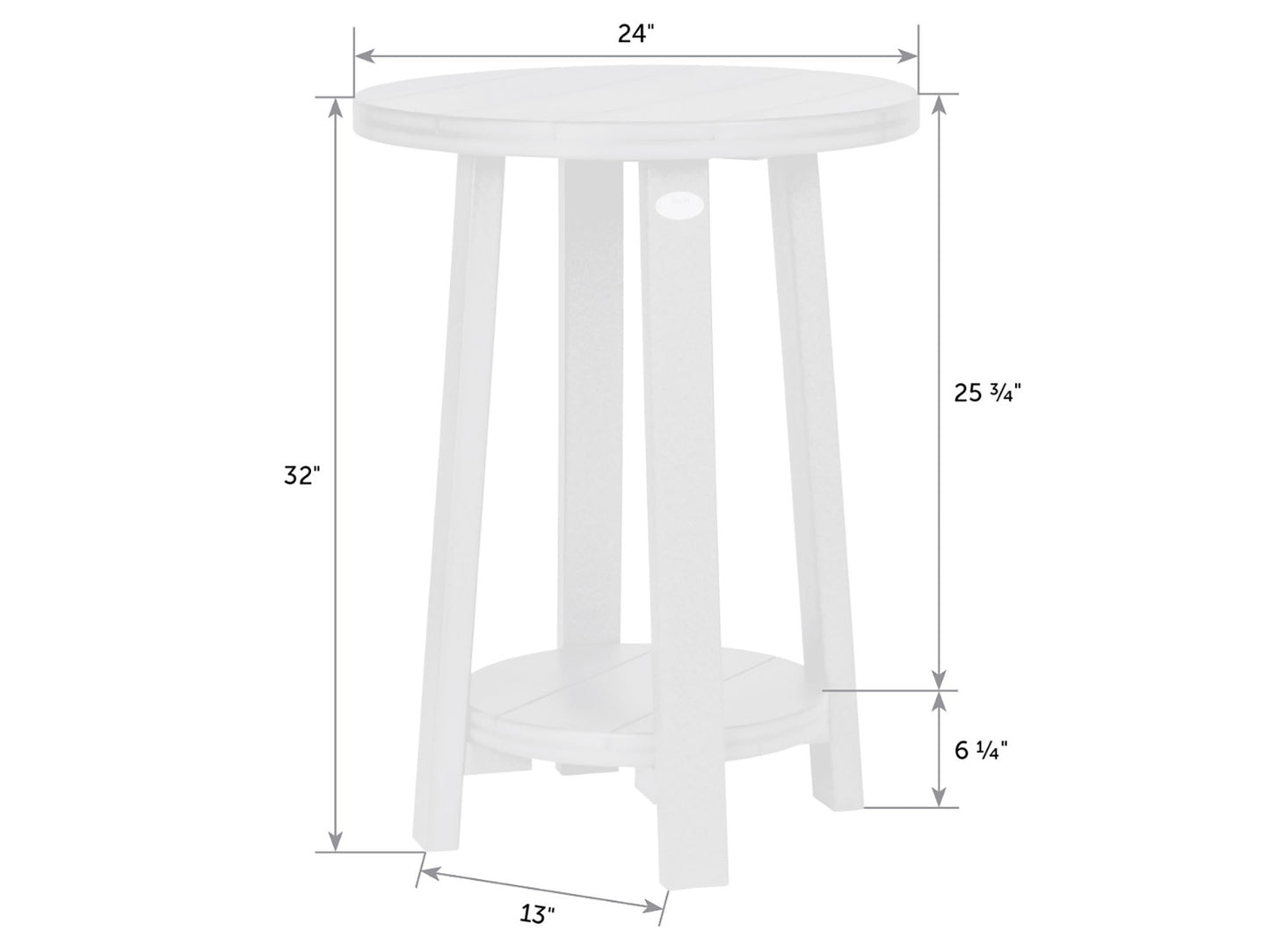 SeaAira Poly Bistro Bar Side Table