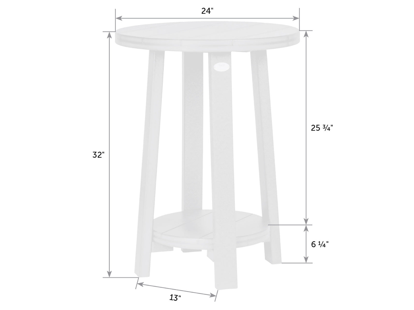 SeaAira Poly Bistro Bar Side Table