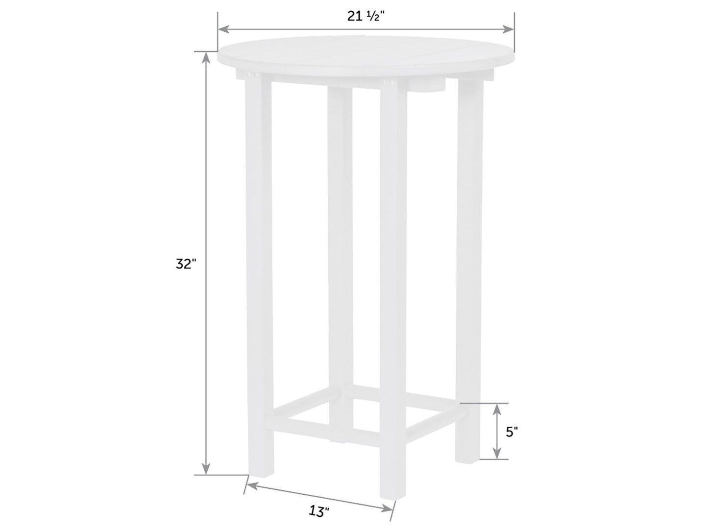 SeaAira Poly Side Bar Table
