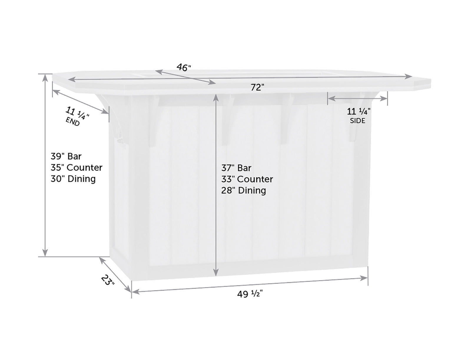 Summerside Outdoor Ice Dining Table