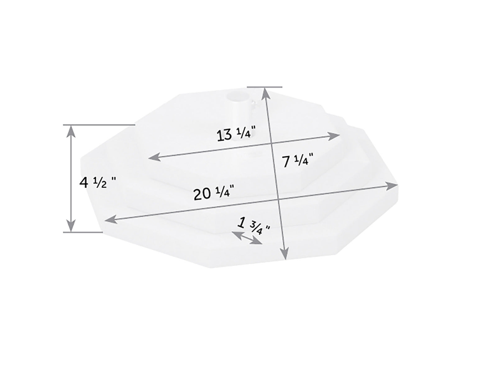 Small Poly Umbrella Base