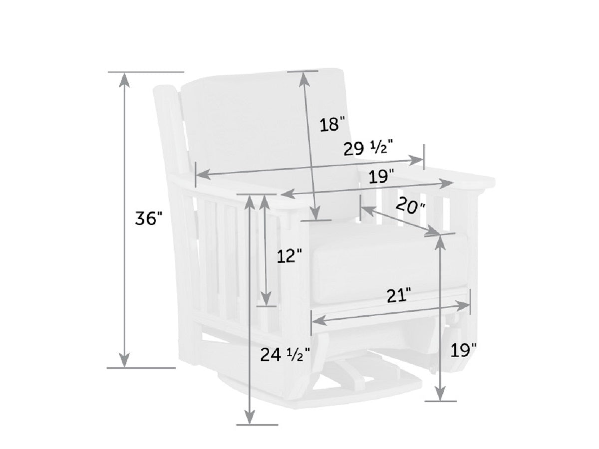 Van Buren Poly Swivel Glider