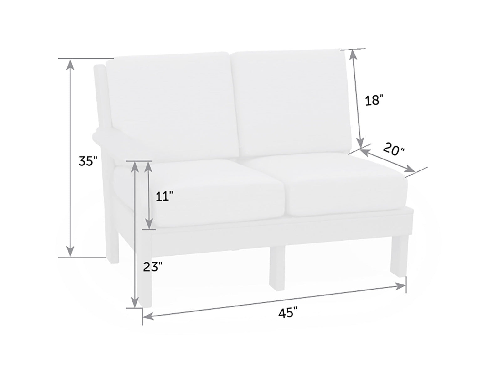 Van Buren Poly Loveseat Sectional