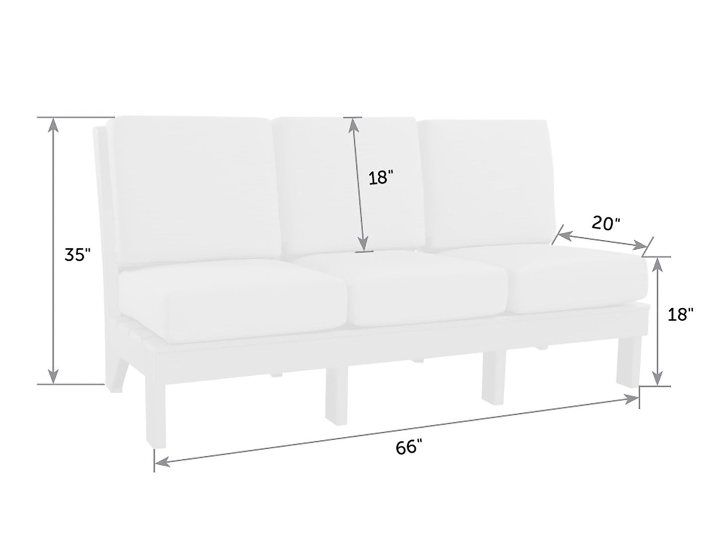 Van Buren Poly Center Sofa Sectional