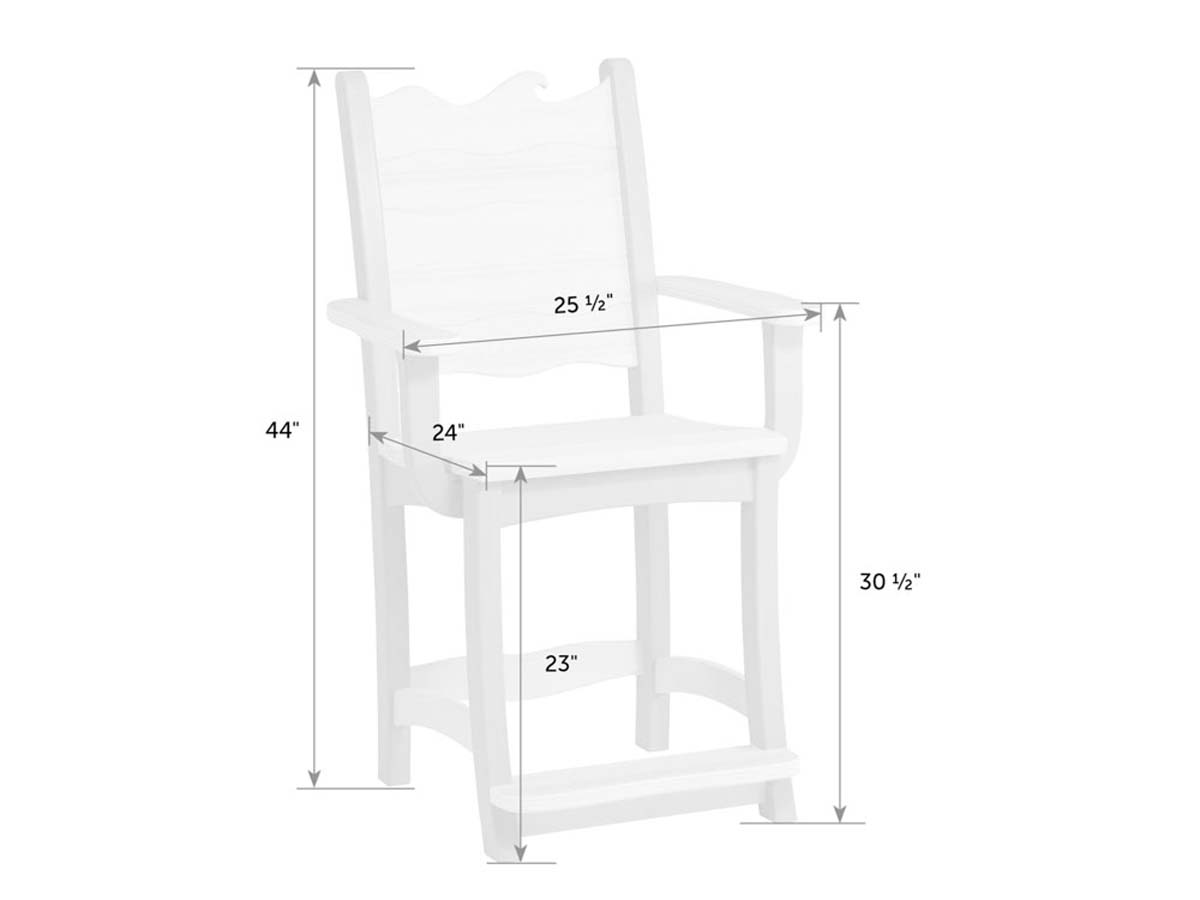 Wave Counter Arm Chair