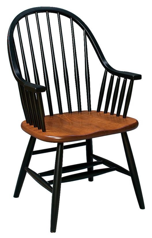 Eight Spindle Bowback Arm Chair