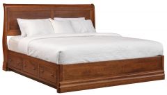 Calais Sleigh Storage Bed w/Low Footboard