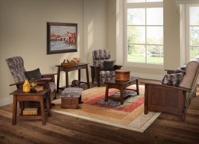 Paneled Mission Reclining Sofa Craftsman Collection Hearthside