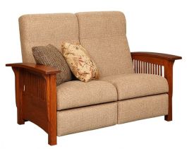 Mission Reclining Loveseat | Dual Recline & Power Options | Hearthside