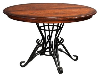Iron Base Single Pedestal Table