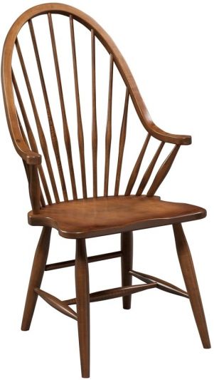 Windsor High Back Arm Chair - Plain Leg