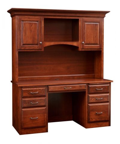 Hampton Double Pedestal Hutch Top Desk