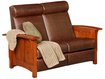 Paneled Mission Reclining Loveseat