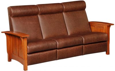 Paneled Mission Reclining Sofa