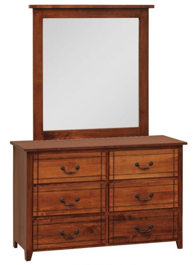 Madison 6 Drawer Dresser w/Mirror