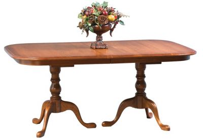 Queen Anne Double Pedestal Table
