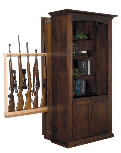 Large Hidden Gun Cabinet Bookcase
