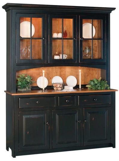 Shaker Three Door Hutch