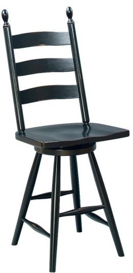 Shaker Ladderback Swivel Stool