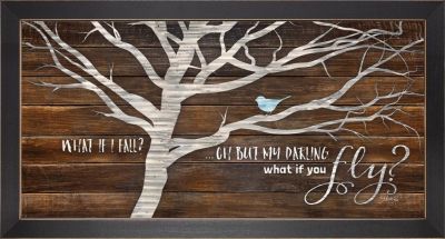 What If You Fly Wall Art – 12x24 Framed Inspirational Print