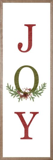 Joy - 12x36 - Farmhouse Brown Frame