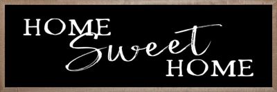 Home Sweet Home - 12x36 - Farmhouse Brown Frame