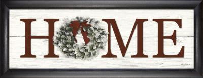 Christmas Home - 12x36 - Simple Black Frame