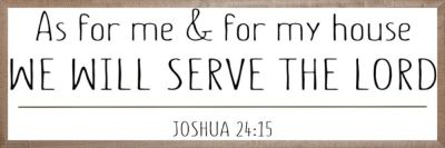 As for Me and My House Wall Art – Joshua 24:15