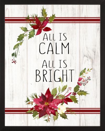 All Is Calm - 16x20 - Farmhouse Black Frame
