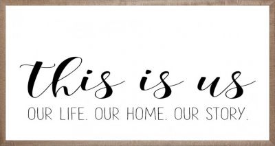 This Is Us Framed Print – 16x30 Farmhouse Style Wall Art
