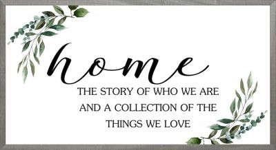 Home Our Story - 16x30 - Farmhouse Gray Frame