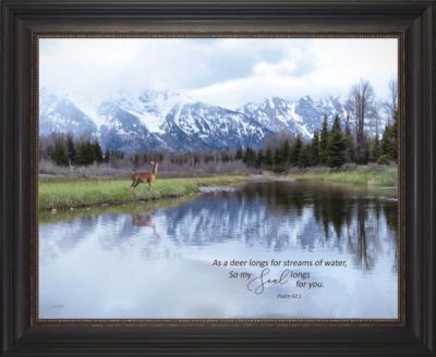 Psalm 42:1 Framed Art – My Soul Longs for You – 22x28