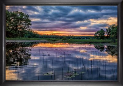 Sunset Reflections - 24x36 - Simple Black Frame