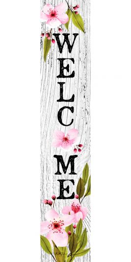Spring Welcome Porch Sitter - 8" x 43"