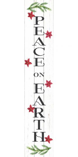 Peace on Earth Porch Sitter - 8" x 43"