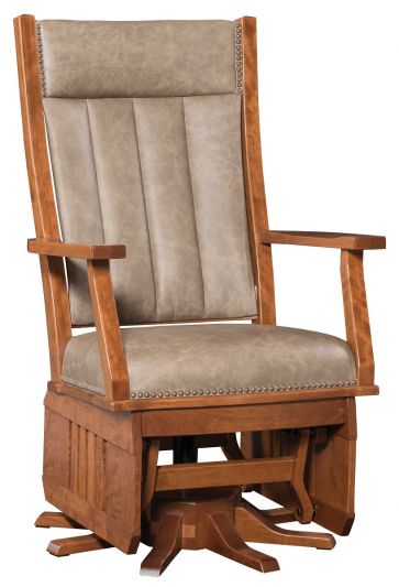 Mission Swivel Glider with Slat Sides