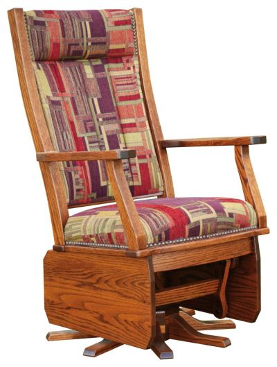 Mission Swivel Glider With Solid Sides